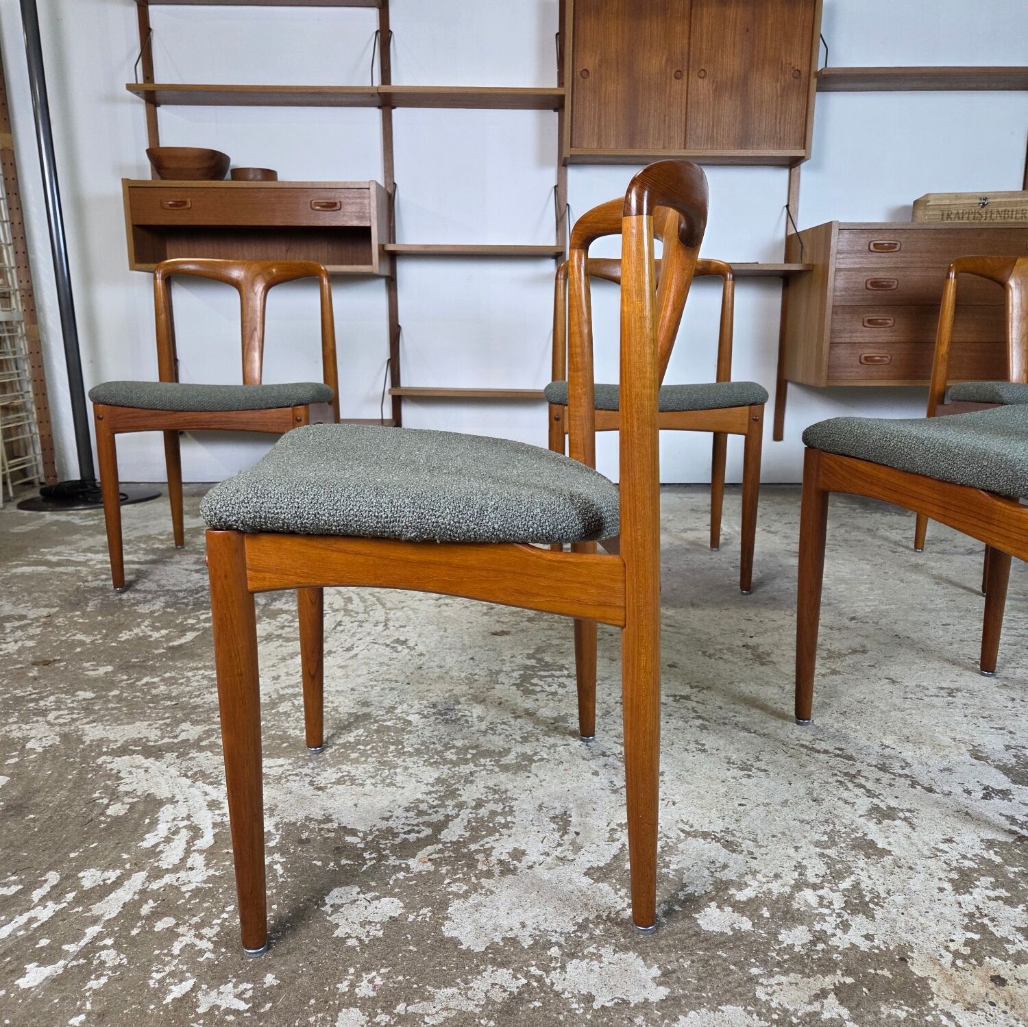 5x Johannes Andersen 'Juliane' vintage 1960s Danish chairs