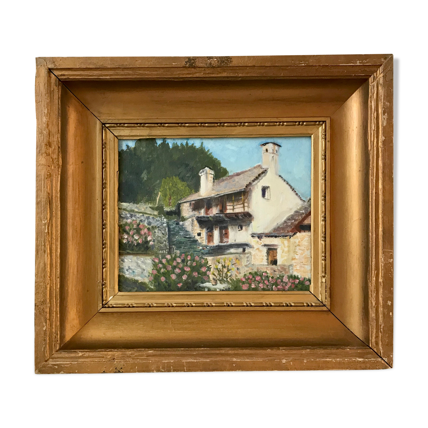 Table / vintage canvas country