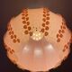 Large coral hanging pendant light Danish modern