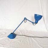 RAVEL articulated lamp, model 205 blue, Bernard Albin Gras, Clamart, France, 1932