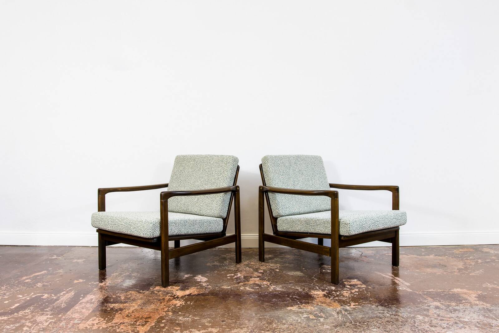 Mid Century Armchairs By Zenon Bączyk, 1960's, Set Of 2
