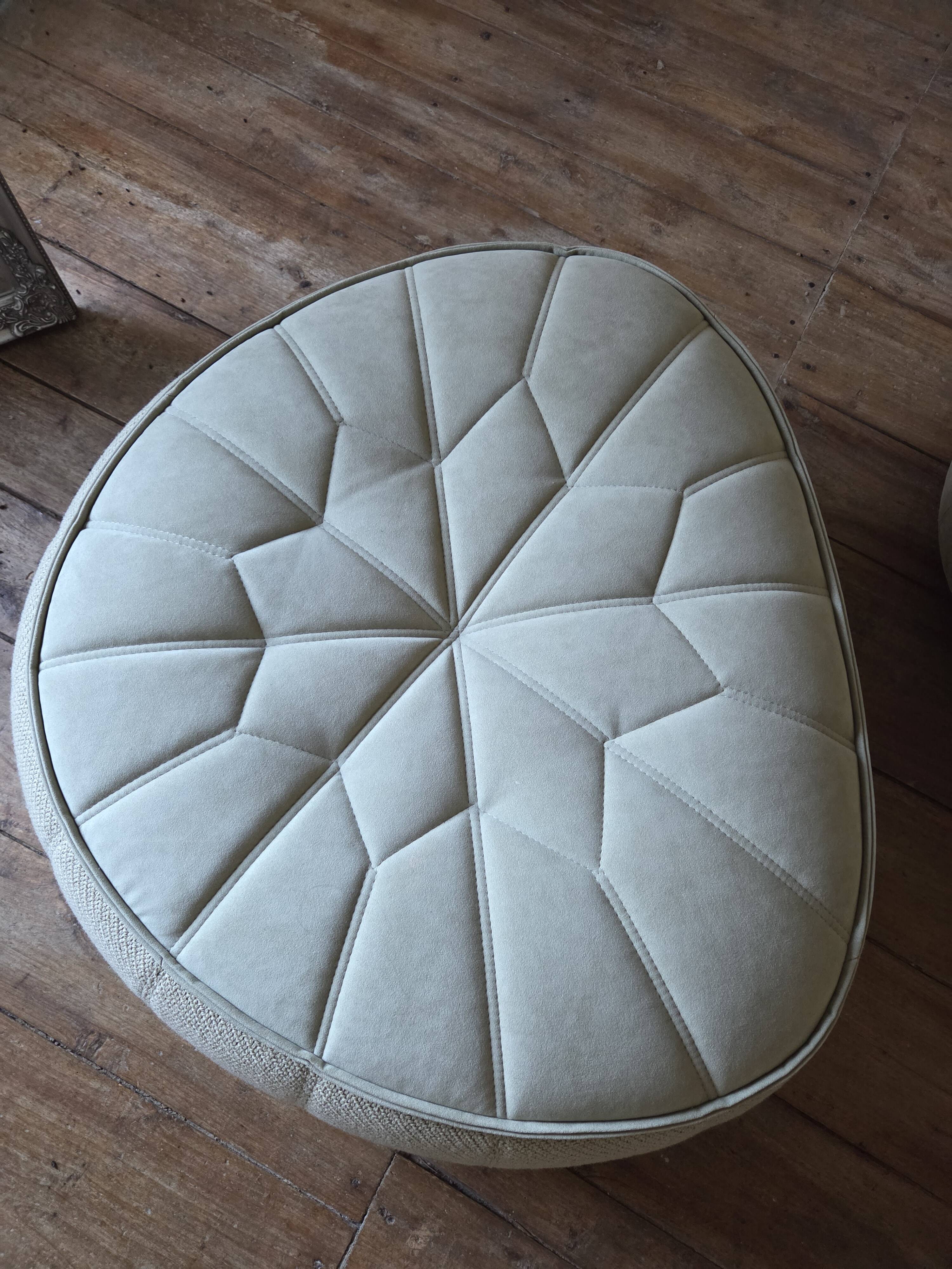 New Cinna armchair + ottoman pouf