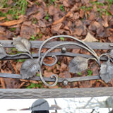 Mirror art deco 1930 in iron in beveled glass 125c32cm