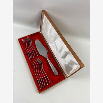 Set of dessert cutlery 12 forks and 1 cake shovel