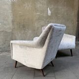 Pair of armchairs in velvet Fendi Casa
