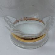Carafe glass gilded and engraved