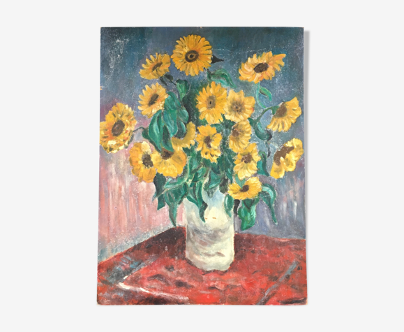 Tableau bouquet de tournesols