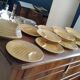 Service in Asparagus .12 plates and dish Sarreguemines
