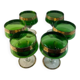 6 verres vintage venitien