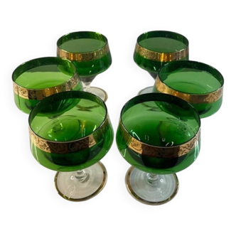 6 verres vintage venitien