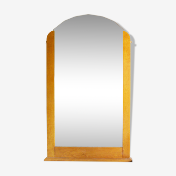 Large beveled wood mirror 82x131cm