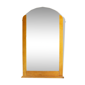 Large beveled wood mirror 82x131cm