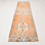 3x11 Orange Persian Runner, Rug For Hallway, Antique Runner Rug, 95x338Cm