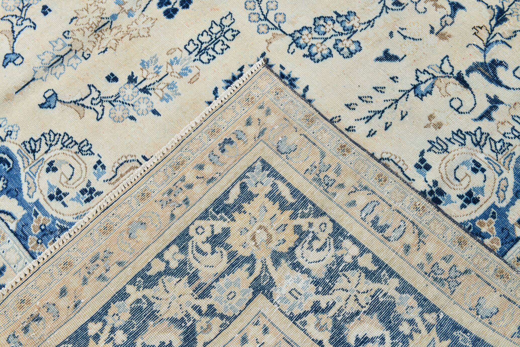 9x12 Antique 57s Classic Pattern Blue Persian Area Rug, 282x385Cm