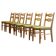 Vintage 1960s brutalist Danish modern oak dining chairs in the style of Henning Kjærnulf