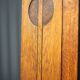 Vintage wardrobe, 1-door wooden wardrobe with beveled mirror, hanging wardrobe