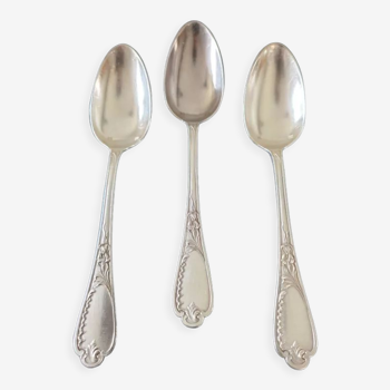 Master Goldsmith : C.O.P (Compagnie de l'Orfèvrerie Parisienne) - Series of 3 dessert spoons