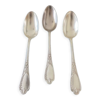 Master Goldsmith : C.O.P (Compagnie de l'Orfèvrerie Parisienne) - Series of 3 dessert spoons