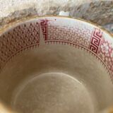 Terre de Fer Cup Lunéville decoration Lace color pink / burgundy