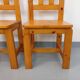 Paire de chaises vintage en pin des années 70 80