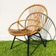 Vintage 60s rattan child chair