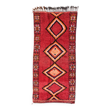 Red Boujad Moroccan rug - 224 x 113 cm