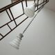 Antique stepped opaline glass pendant light