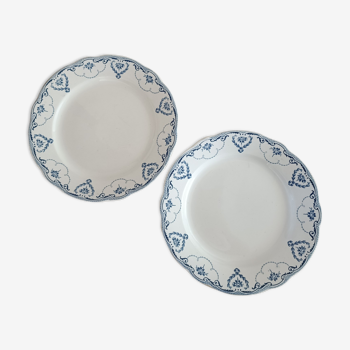 2 assiettes terre de fer Lunéville