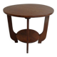 Table basse ronde en chêne Art Déco