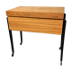 Worker wood teak and brass and metal feet 1950 1960