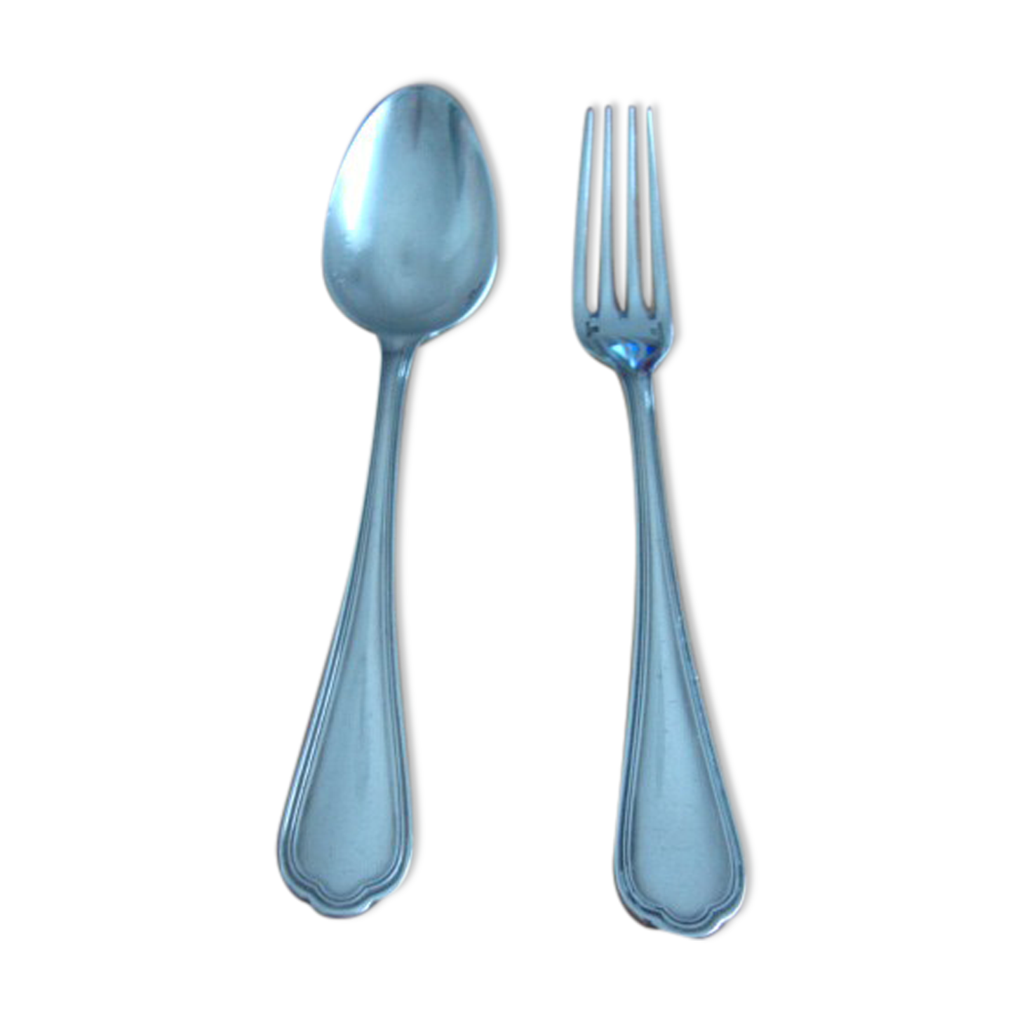 Christofle child cutlery in silver metal