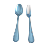 Christofle child cutlery in silver metal