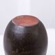 Dark brown ceramic Studio Keramik vase by Elisabeth Dunker, organic mid-century 1960s