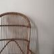 Vintage Dutch rattan armchair with armrest, 1960s