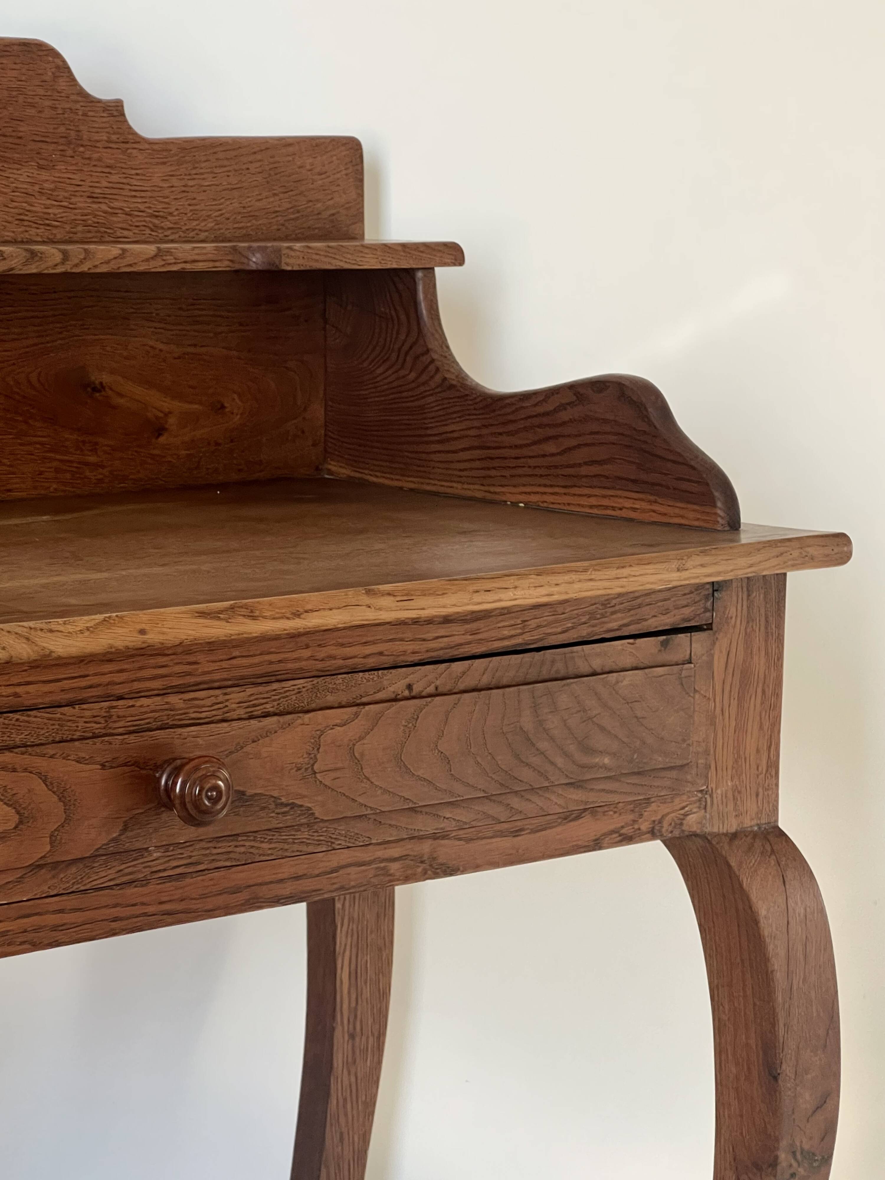 Oak desk in the Louis XV style.