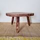 Petite table basse ronde tripode ancienne