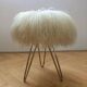 Rare Midcentury Brass and Hairpin Tripod Stool, Germany, 1960s