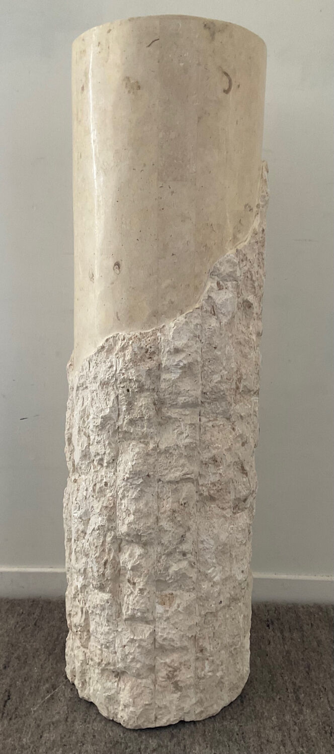 Vintage travertine column from the 70s-80s