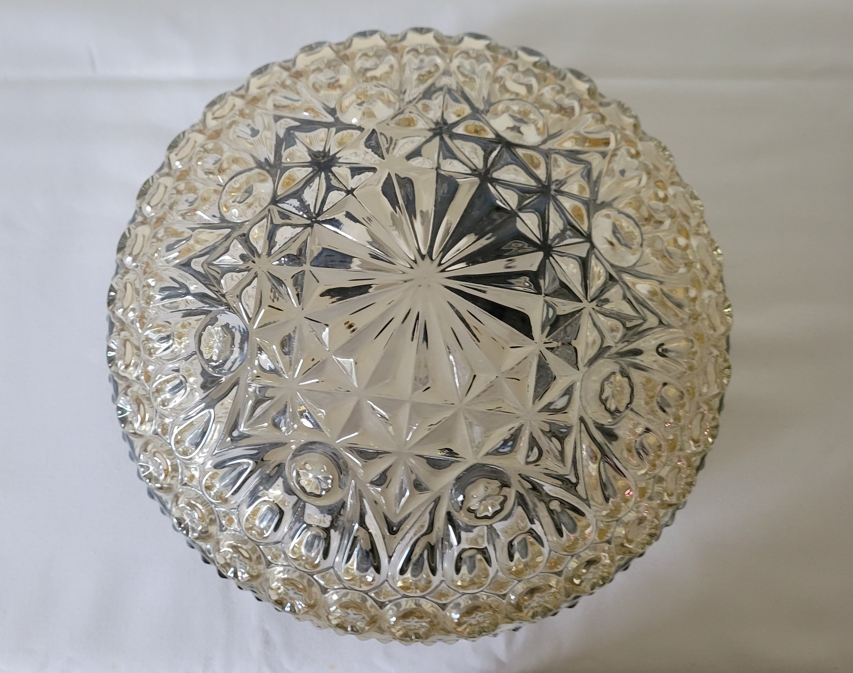 Molded glass ceiling lamp