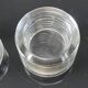 Set of 3 vintage ribbed pressed glass candle holders – 1970s