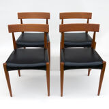 Danish MK 200 Chairs in Teak by Arne Hovmand-Olsen for Mogens Cold, Set of 4