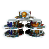 Set of 5 small coffe cups Villeroy & Boch Acapulco