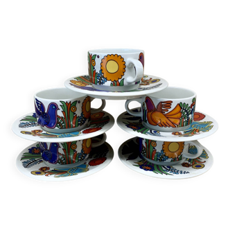 Set of 5 small coffe cups Villeroy & Boch Acapulco