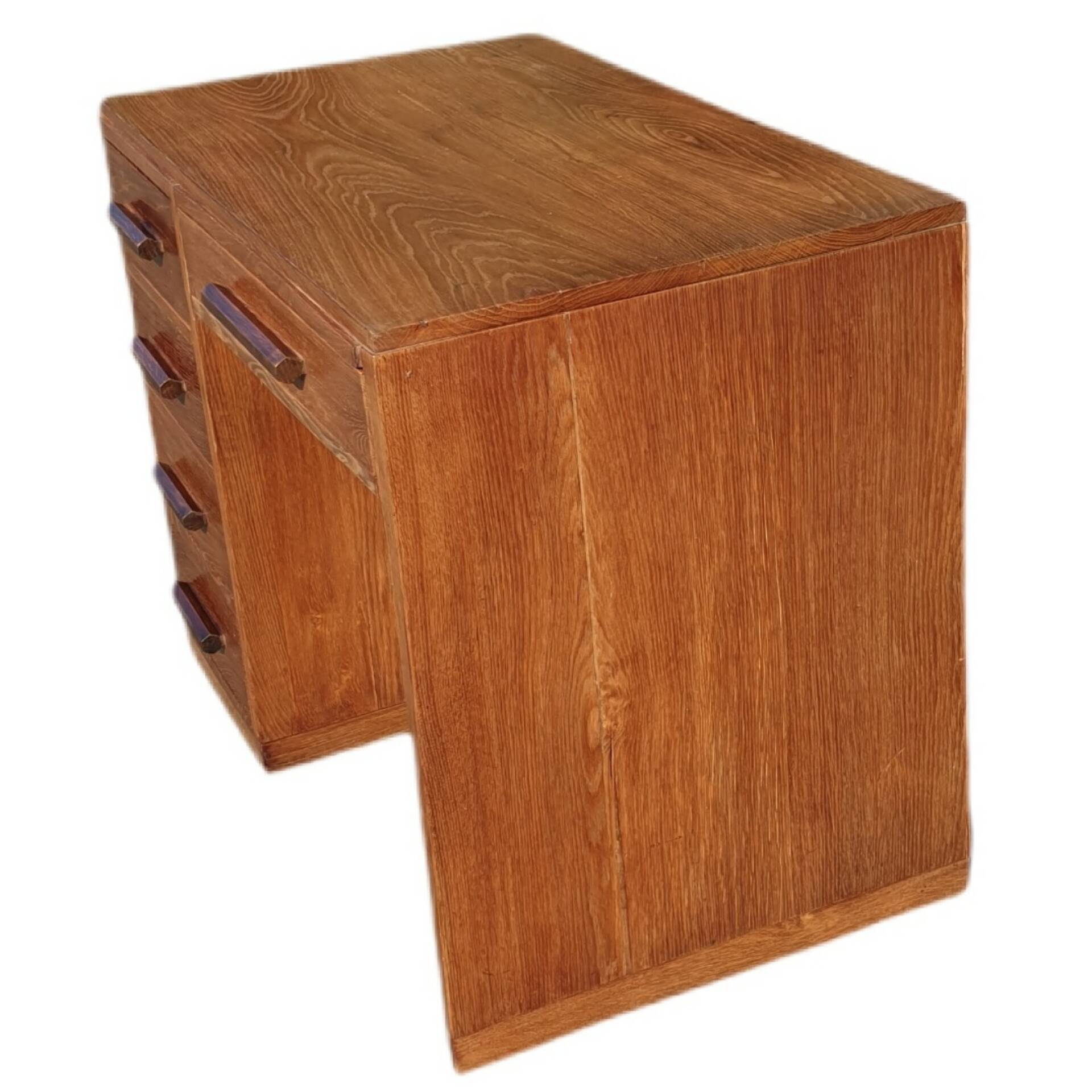 Bureau Art-Déco, en chêne, à caisson.