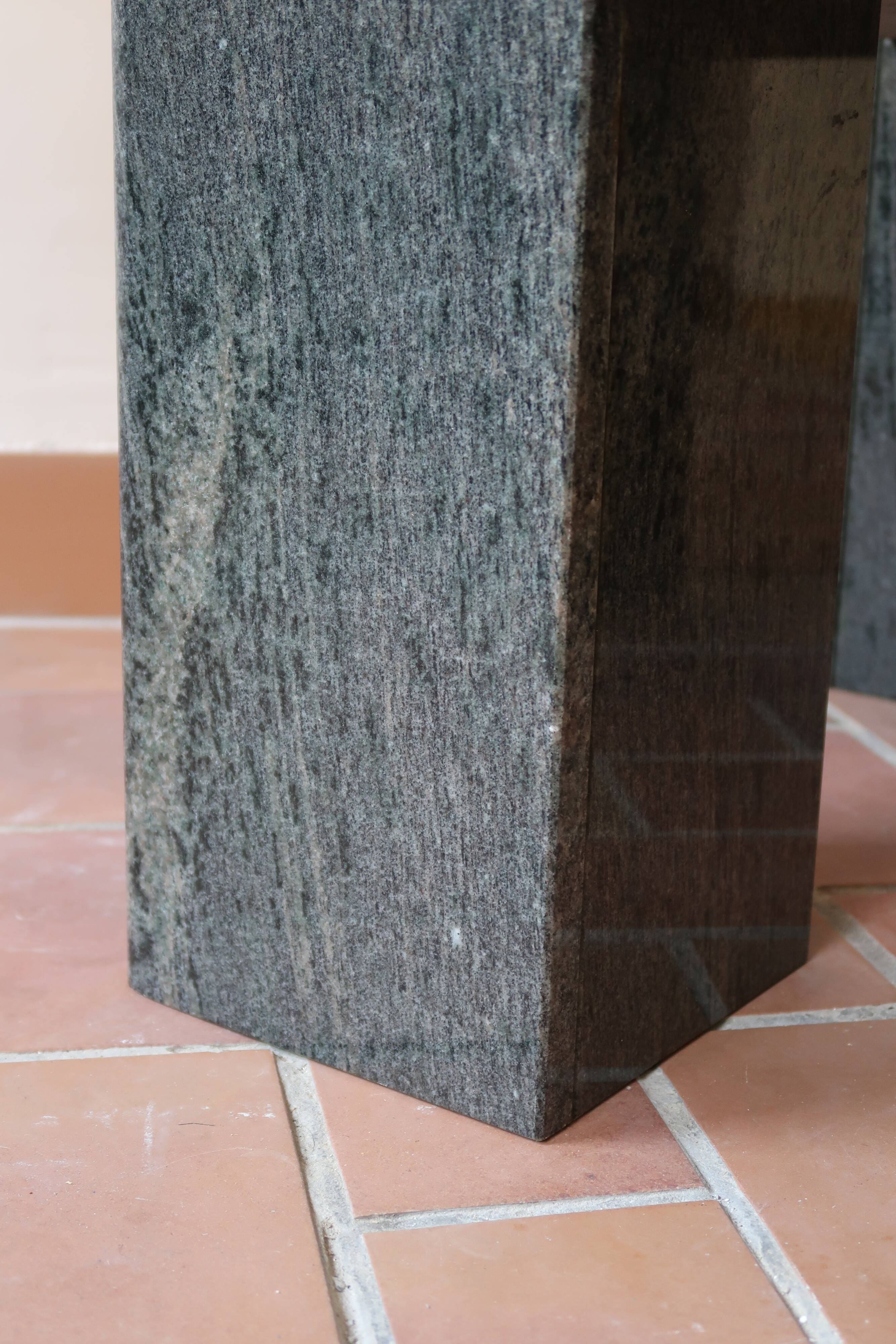 Large square granite coffee table