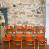 Set of 4 Baumann Mouette model chairs