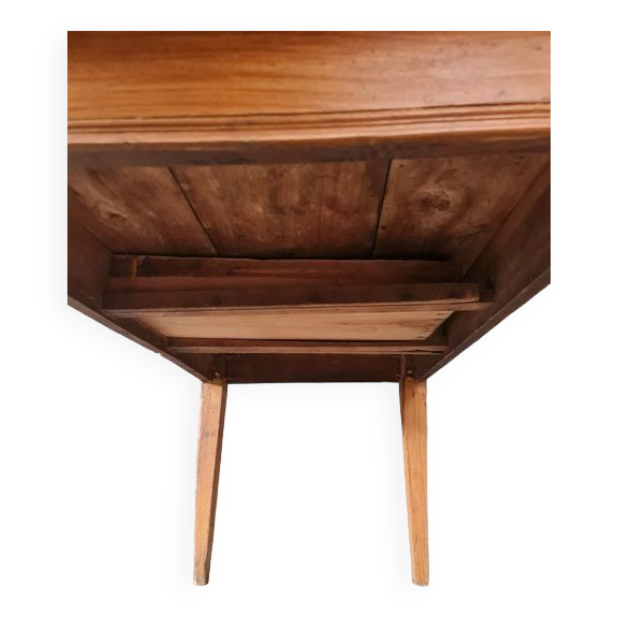 Wooden farmhouse table top black patina