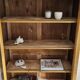 Vintage antique bookcase/curiosity cabinet/display case/shelves