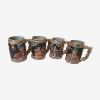 Set of 4 beer mugs