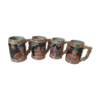 Set of 4 beer mugs